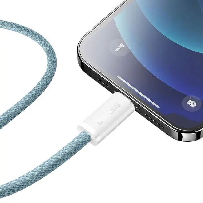Кабель Baseus Dynamic Series Fast Charging Cable Type-C to Lightning 20W 1m CALD000003 Blue - фото 3
