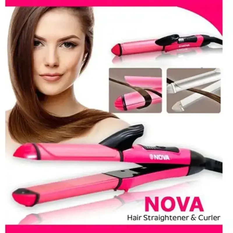 Плойка-праска для волосся Digital Nova 2 in 1 Beauty Set NHC-2009 Розпродаж - фото 4