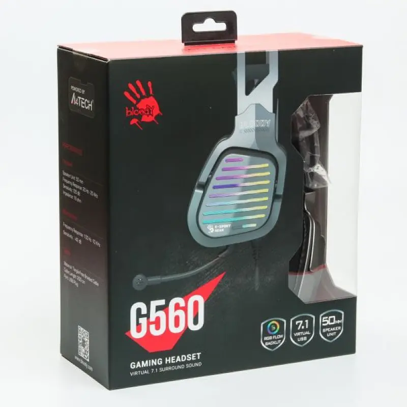 Гарнітура ігрова Bloody G560 Gun Grey - фото 6