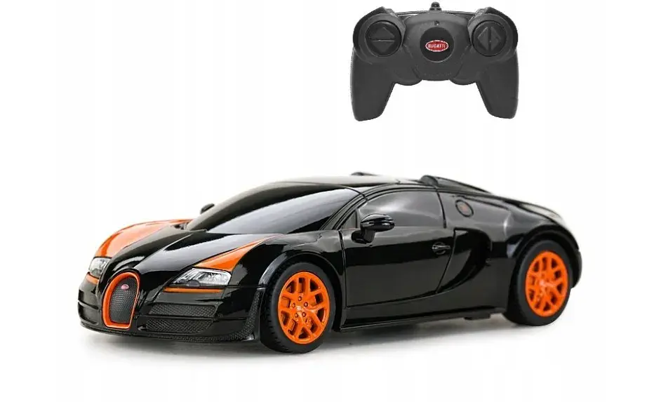 Машинка Rastar Bugatti Veyron Grand Sport на управлении 1:24 черный 47000 - фото 4