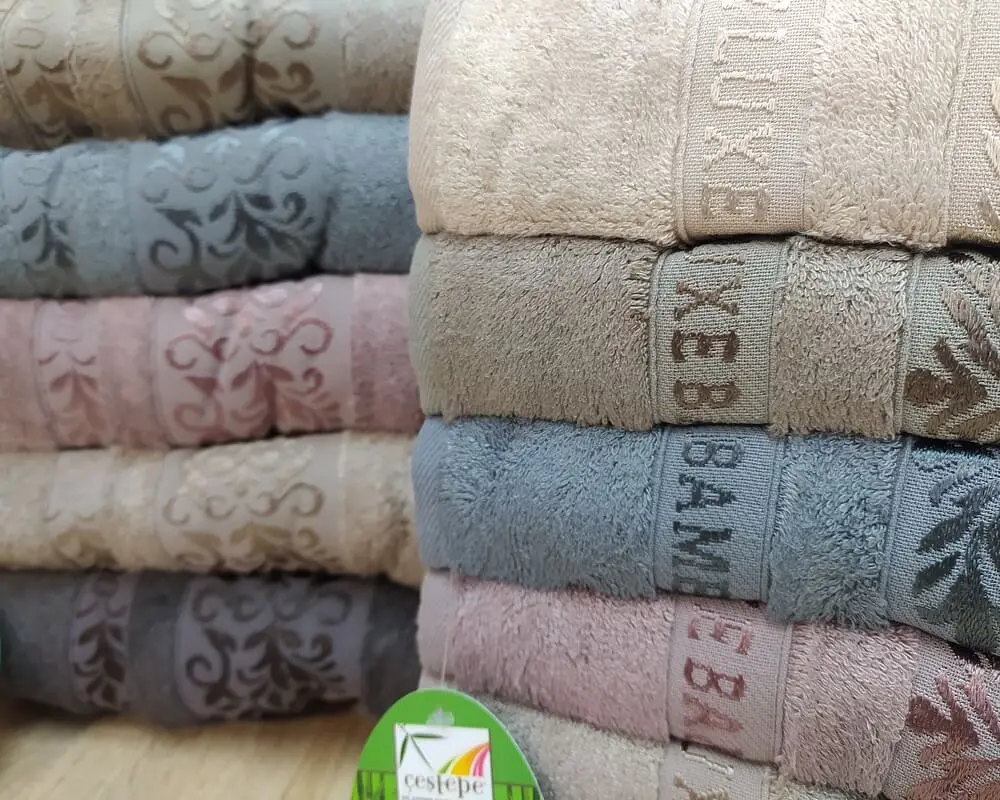 Набір турецьких махрових рушників Cestepe 50х90 6 штук + 70х140 6 штук Bamboo Ekol - фото 2