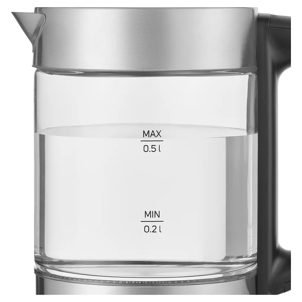 Электрочайник Sencor 0.5 л Strix пластик в комплекте 2 стакана + 2 ложки стекло нержавеющая сталь kuh0015372 - фото 4