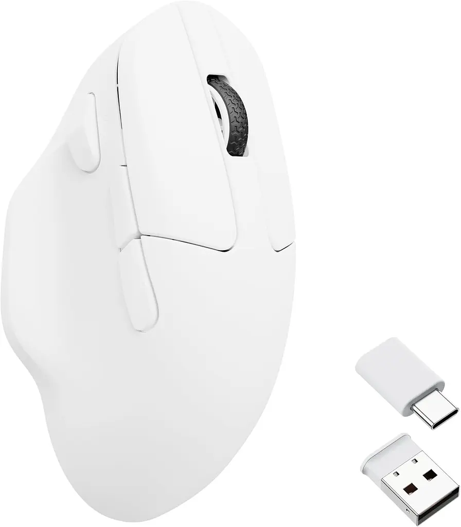 Keychron Мышь Keychron M7 BT/WL/USB-A/USB-C, белый - фото 7