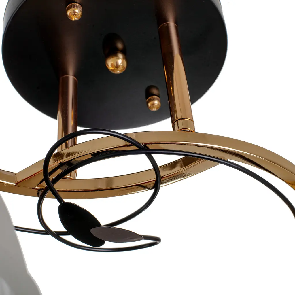 Люстра потолочная Brille в прихожую E27 60W BK (LK-713S/2) - фото 2