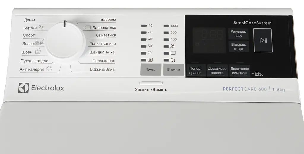 Стиральная машина Electrolux с вертикальной загрузкой EW6T4062U, 6кг, 1000, A+++, Дисплей, Белый (EW6T4062U) - фото 8