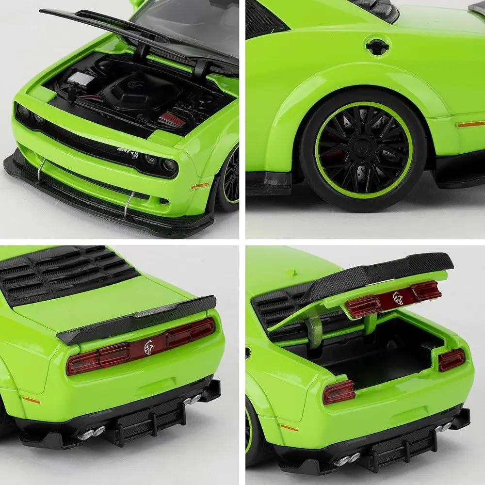 Колекційна металева модель автомобіля АвтоЕксперт Dodge Challenger SRT Hellcat з інерцією, світлом та звуком 1:32 - фото 7