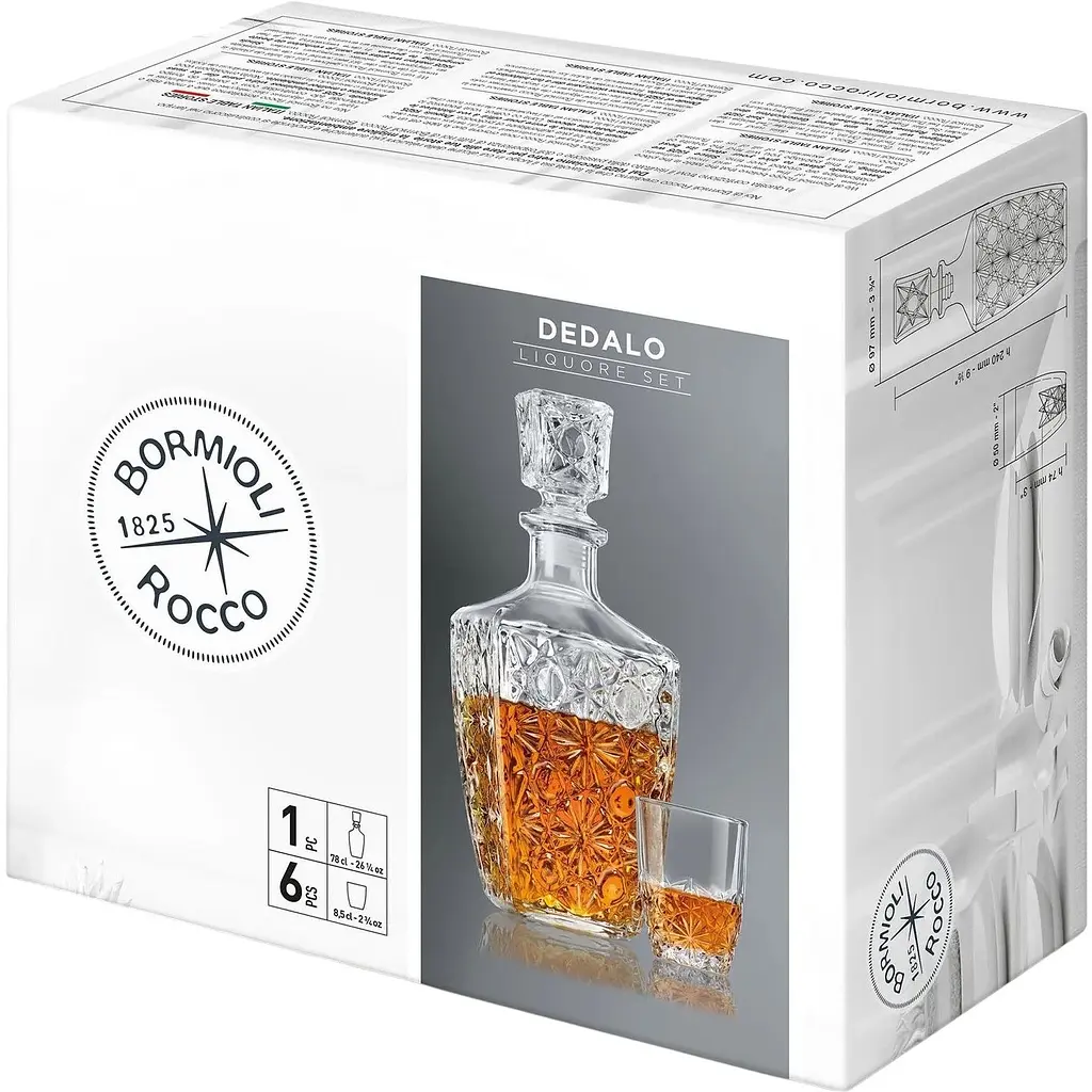 Набір для лікеру Bormioli Rocco Dedalo 7 предметів (226060S1A021990) - фото 2