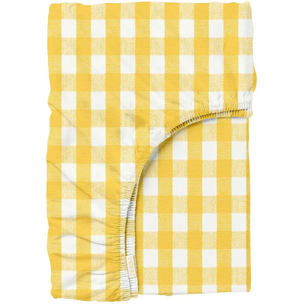 Простирадло на резинці в дитяче ліжечко Cosas Yellow Check 60х120х12 см (YellowCheck_120)