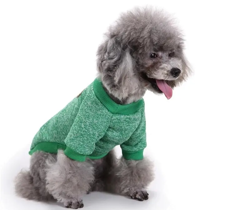 Кофта для собак та котів EcoToys Green XS ряба зелена A: 20 см B: 31 см C: 19 см 7068 - фото 3