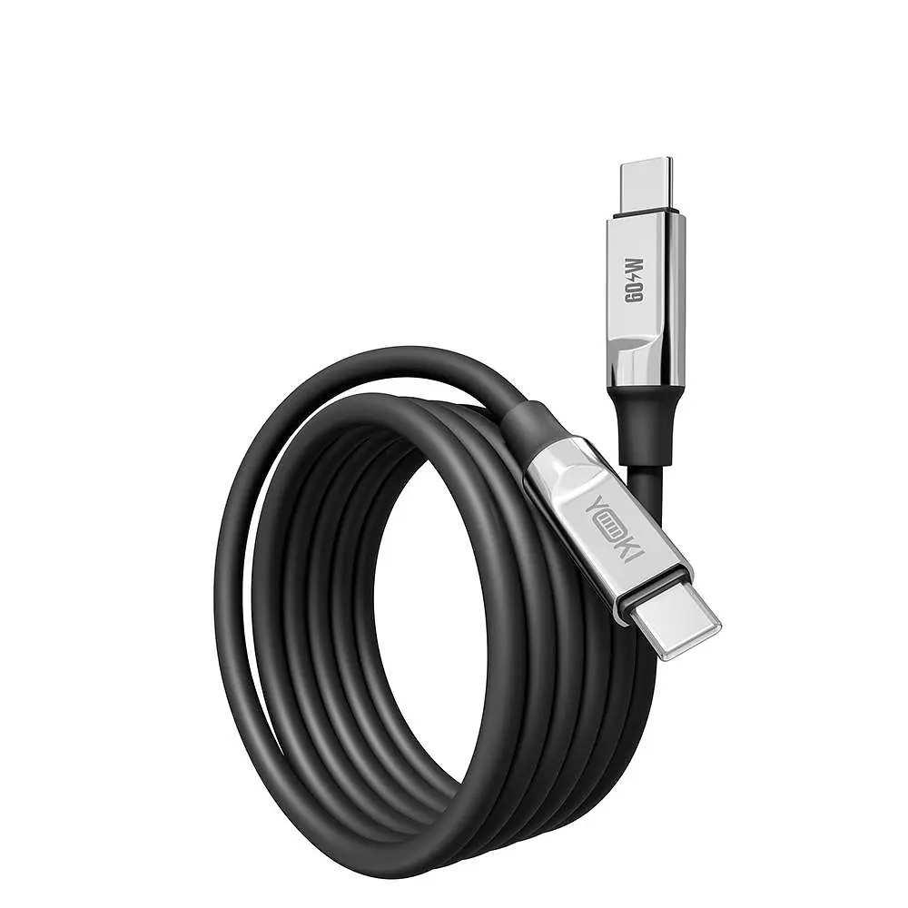 Кабель для заряджання та обміну даними USB Yoki YK-UL61 ULTRA Series Type-C to Type-C 60W 3A/20V 1.2 m Black - фото 5