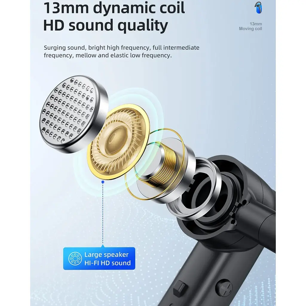 Bluetooth-гарнітура Hoco S19 Heartful ENC Metal Gray (752918) [151275] - фото 10