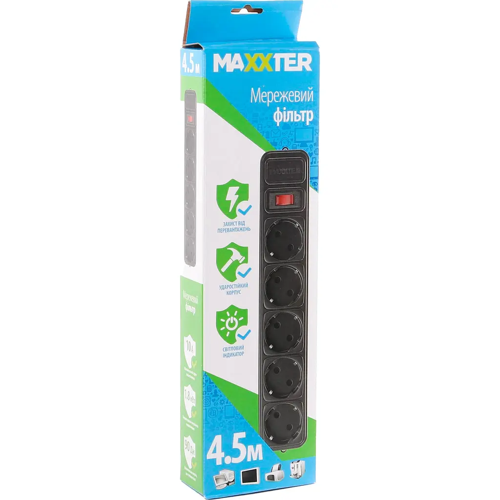Мережевий фільтр Maxxter SPM5-G-15B [122797] - фото 7