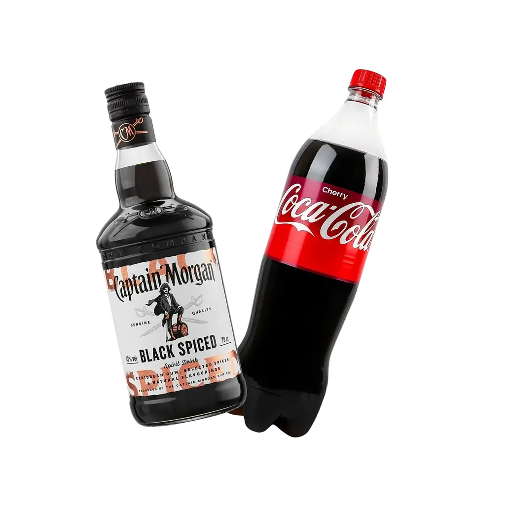 Коктейль Black Spiced & Cherry Cola (набір інгредієнтів) х13 на основі Captain Morgan Black Spiced - фото 2