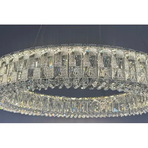 Люстра кришталеве кільце Linisoln 50033-600 метал, кришталь LED 100 Вт 15-17 м2 100-50 см 60 см - фото 4