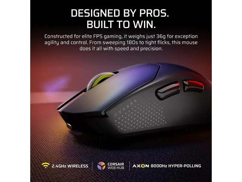 Миша Corsair Sabre v2 Pro Black (CH-931G000-WW) - фото 3