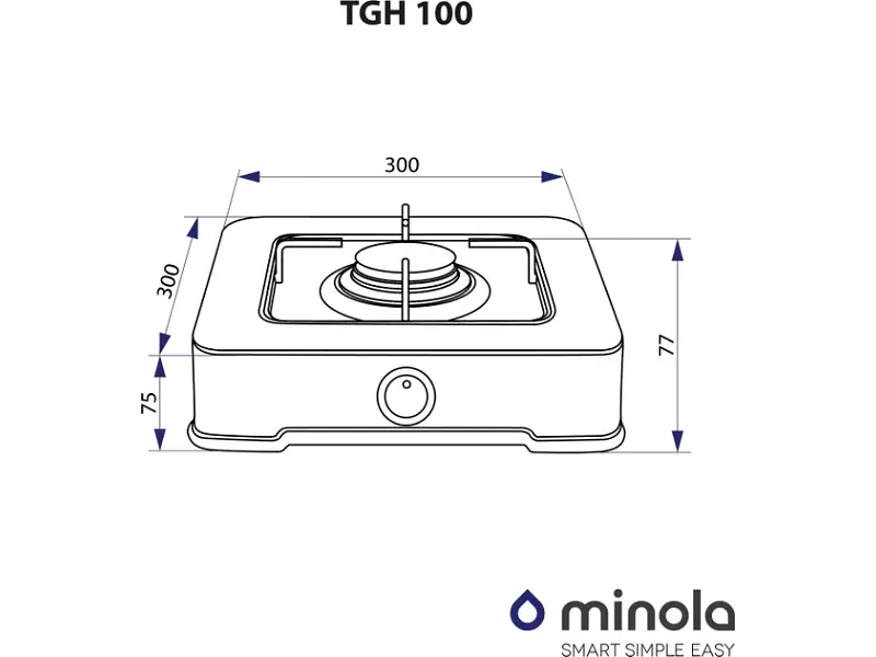Настільна плита Minola TGH 100 BL - фото 4