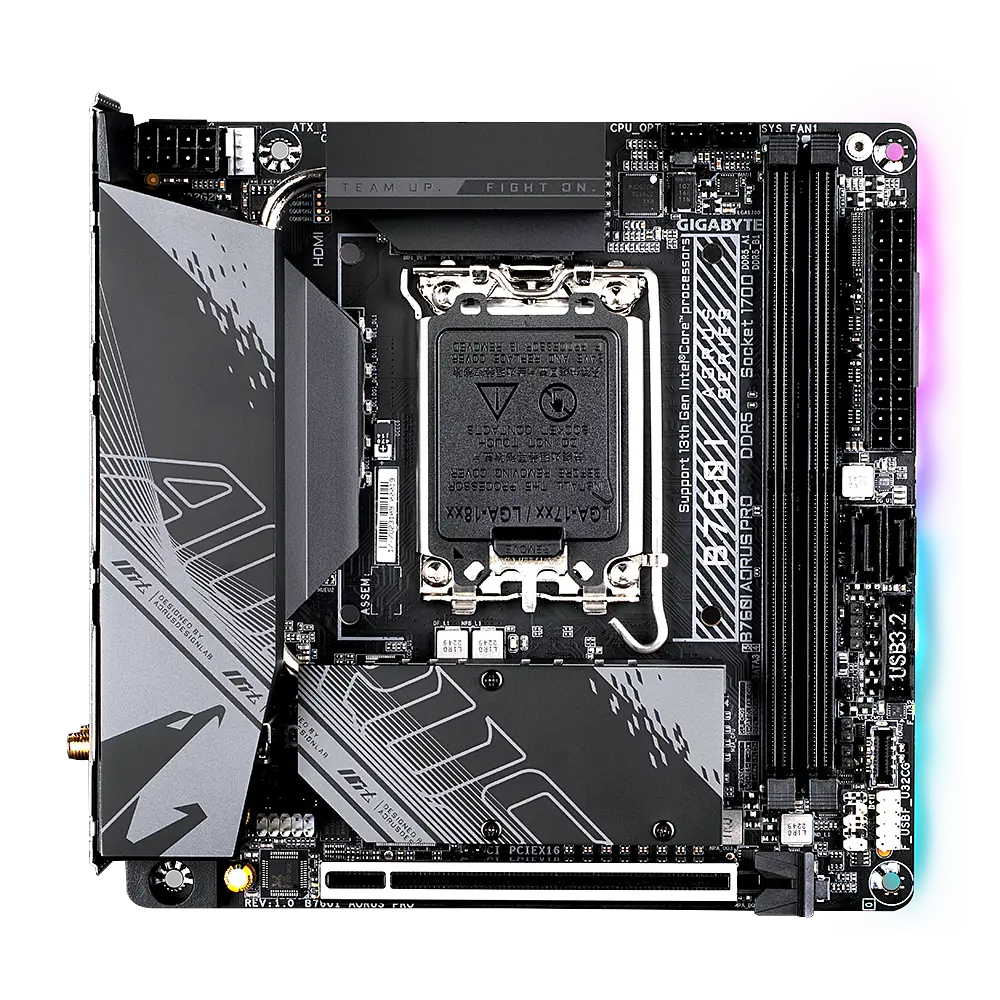 Mатеринська плата Gigabyte B760I Aorus Pro LGA 1700 (B760I AORUS PRO) Б/В - фото 4