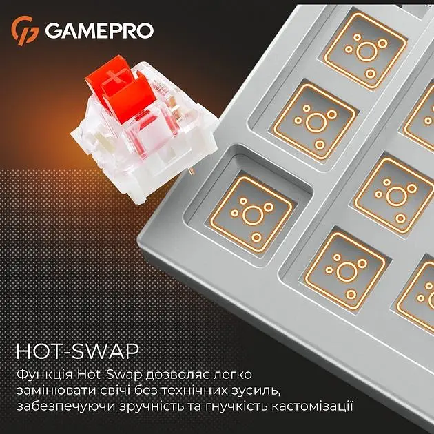 Клавіатура дротова GamePro Genesis Metallic Outemu Red Swithes USB Gray (MK144G) - фото 9