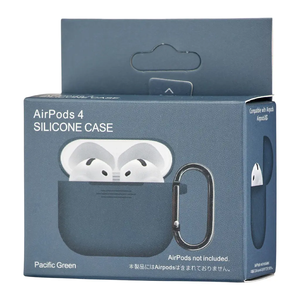 Чохол Silicone Case 1,2mm for AirPods 4 Pacific зелений - фото 2