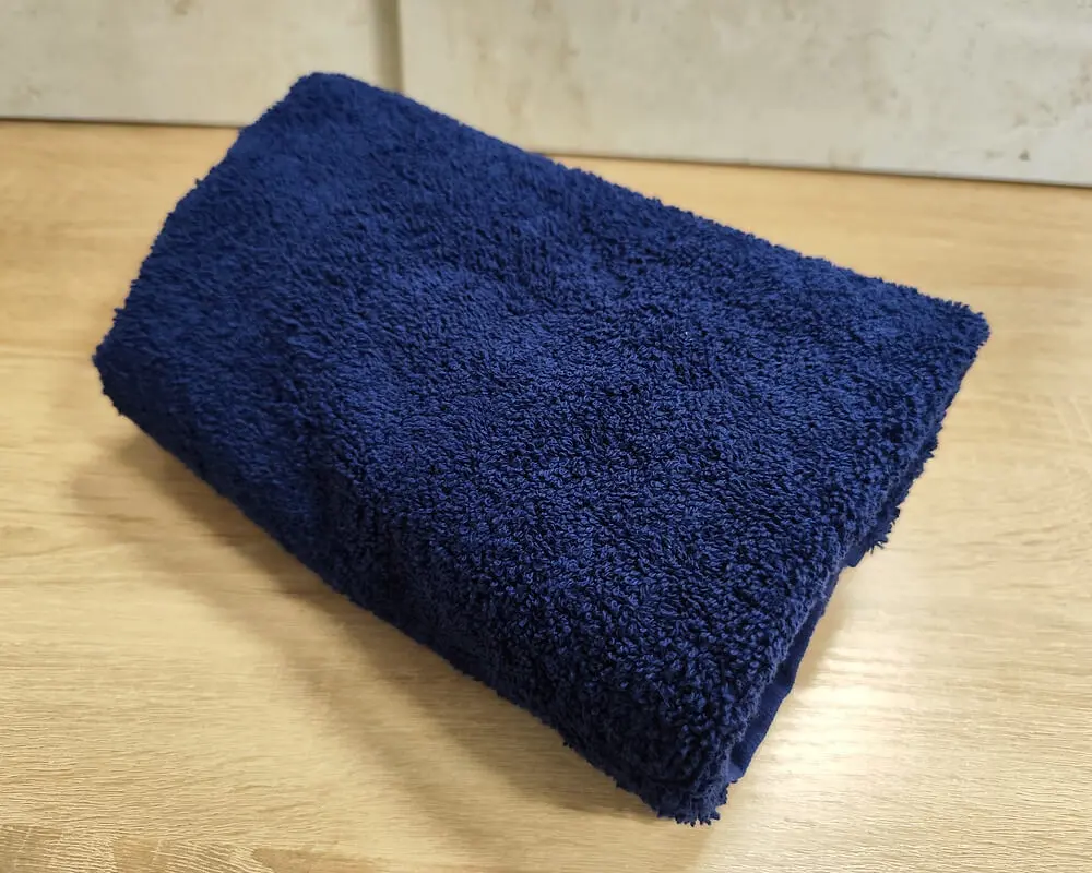 Рушник турецький махровий однотонний Zeron 50х90 Dark Blue щільність 500 г/м2 - фото 2