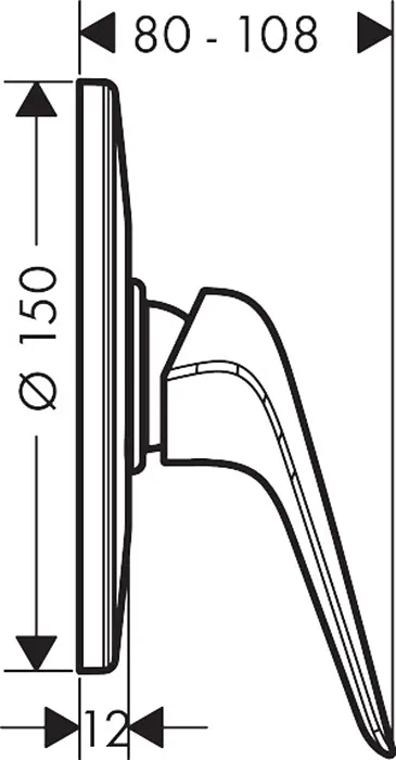 Змішувач Hansgrohe Novus 1jet прихованого монтажу для душу mini 71067000, Хром - фото 2