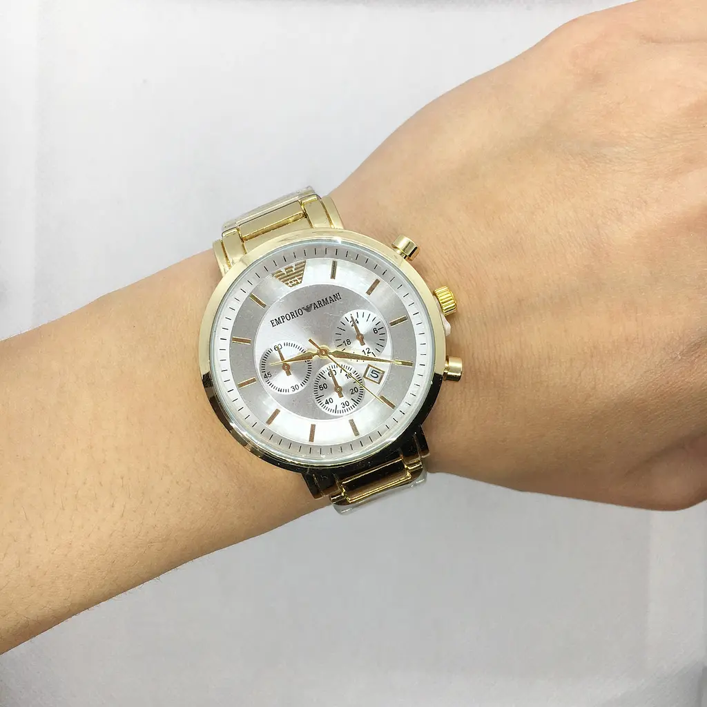 Наручний годинник чоловічий No Brand Emporio Armani Золотистий (IBW375YO) - фото 5
