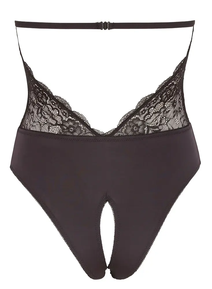 Боді Cottelli Collection Lingerie Crotchless S чорний - фото 4