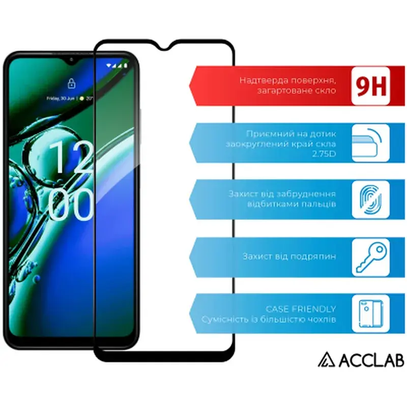 Скло захисне ACCLAB Full Glue Nokia G42 5G Black (1283126582097) - фото 3