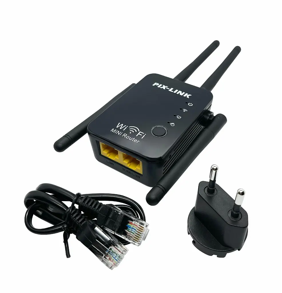 Ретранслятор-маршрутизатор Pix-Link X300R4 300Мбит/с 2.4 ГГц Черный (XNRWSW020403W 5542) - фото 5