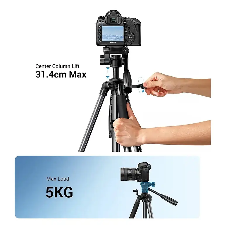 Штатив UGREEN LP661 Professional Tripod for Phone & Camera(UGR-15187) (UGR-15187) - фото 3