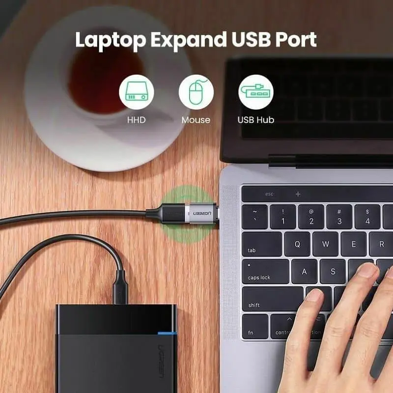 Перехідник Ugreen OTG USB 3.0 AF to Type-C US270 Alum. (Gray) (50283) - фото 2