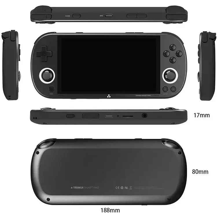 Игровая приставка Trimui Smart Pro TG5040 портативная 4.96" 12 эмуляторов от NES до PS1 microSD 64Gb карта в комплекте 5000 mAh black - фото 3