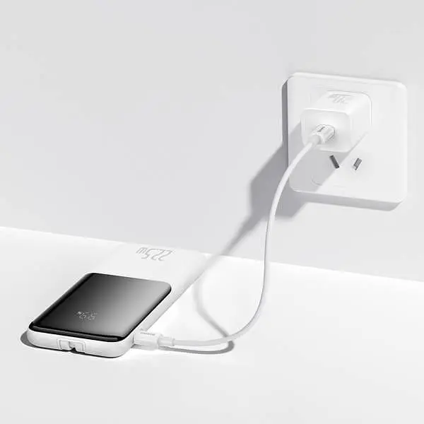 Портативна батарея Powerbank Baseus Elf Digital Display Fast Charge 10000 mAh 22.5W PPJL010002 White - фото 9