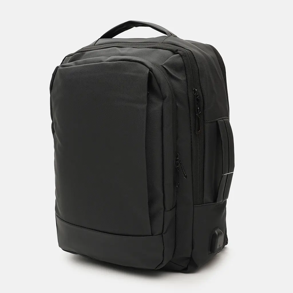 Чоловічий текстильний рюкзак Confident ATN01-2508A чорний - фото 3