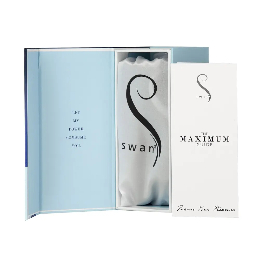 Віброкуля Swan Maximum + Comfy Cuff Blue, суперпотужна, різна інтенсивність, силіконова манжета - фото 7
