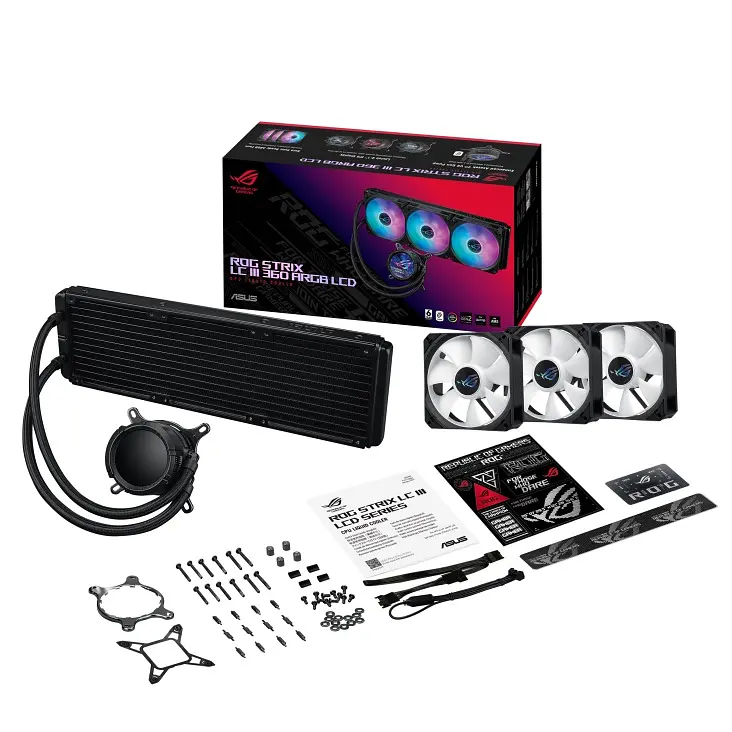Система водяного охолодження Asus ROG Strix LC III 360 ARGB LCD (90RC00W1-M0UAY0) - фото 10