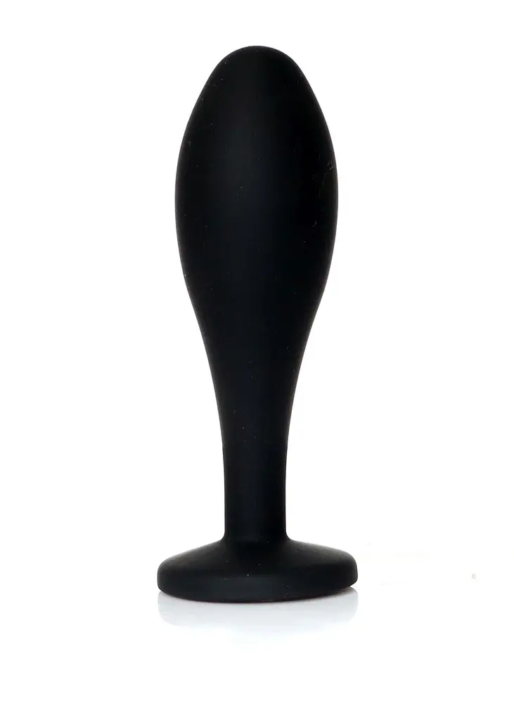 Анальна пробка - Jewellery Silicone Black Plug M Clear - фото 5