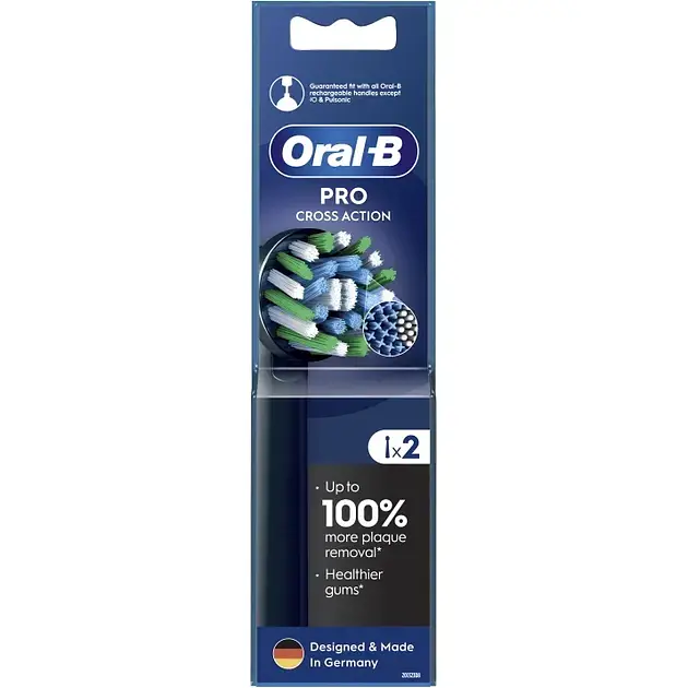 Насадки для електричної зубної щітки Oral-B Pro Cross Action Чорні 2 шт. - фото 3