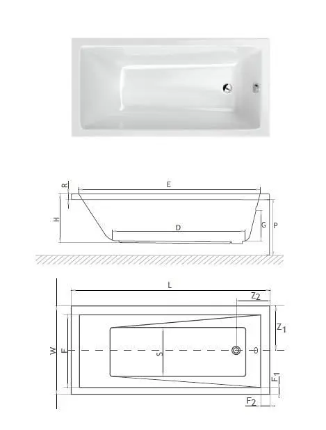 Ванна акрилова Radaway Mirella 160x80 + ніжки WA1-48-160x080 - фото 2