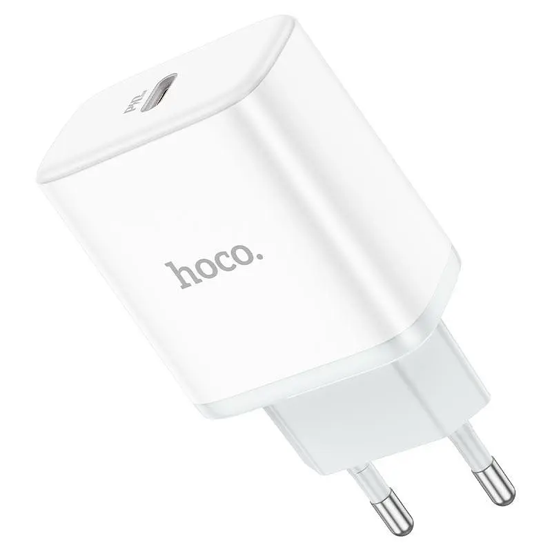 Сетевое зарядное устройство HOCO C104A Stage single port PD20W charger белый - фото 3