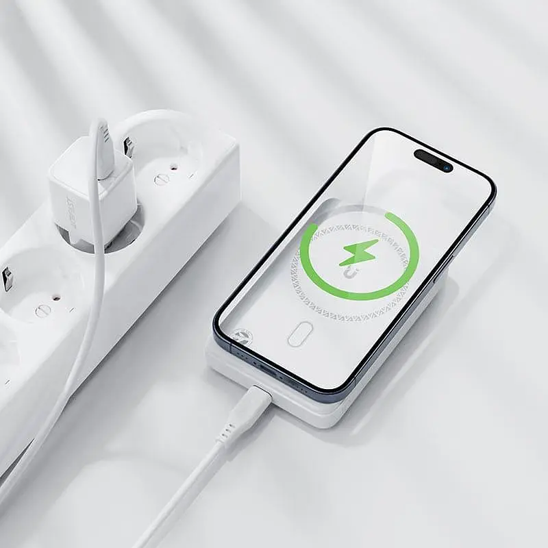 Павербанк Acefast Magnetic Wireless White 10 000 mAh / 15 Вт (6974316285212) - фото 8