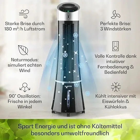 Вентилятор-зволожувач Klarstein Skyscraper Ice Smart 4 в 1 WiFi (10040205) - фото 4