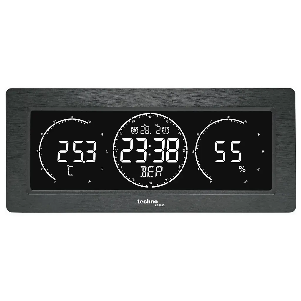 Годинник настільний Technoline WT458 Black (WT458), Чорний - фото 5