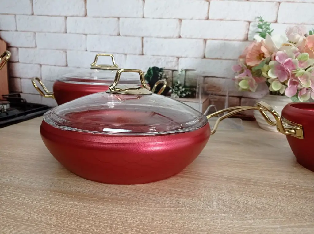 Набір посуду O.M.S.Collection 3058G Red 7 предметів - фото 3