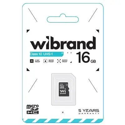 Карта пам'яті Wibrand 16GB microSD class 10 UHS-I (WICDHU1/16GB) - фото 2