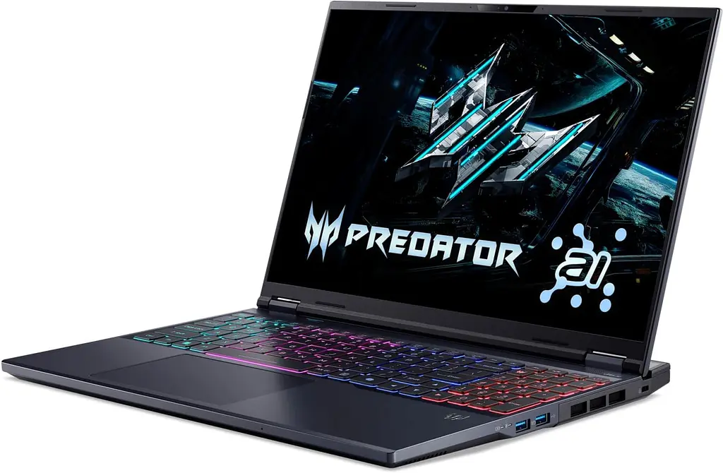 Ноутбук Acer 16 Predator Helios Neo 16 PHN16-73 WQXGA IPS/U9-275HX/32GB/1TB/RTX 5060 8GB/Linux/Black (NH.QVUEU.00B) - фото 2