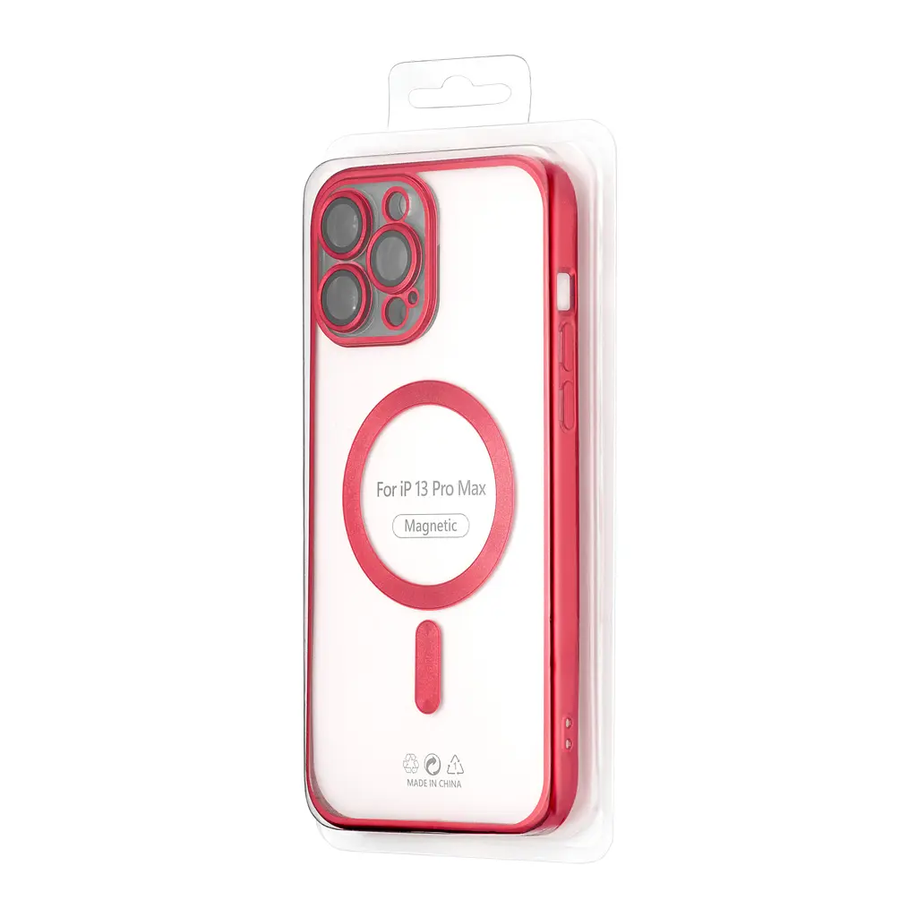 Чохол Ductil Metallic Edge with MagSafe (Protected Camera & Lens) iPhone 13 Pro Max Red - фото 2