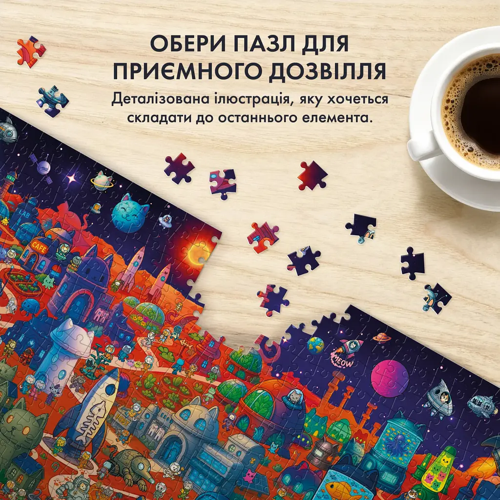 Пазл «Котомісто на Марсі» 1000 елементів - фото 4
