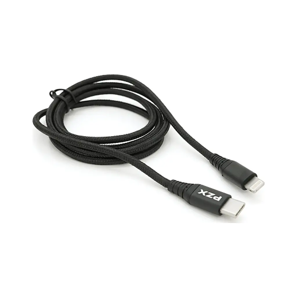 Кабель для передавання даних PZX USB-C to Lightning 2.1A 1.2m black (YT-PZX/V-109-M+L/B) - фото 2