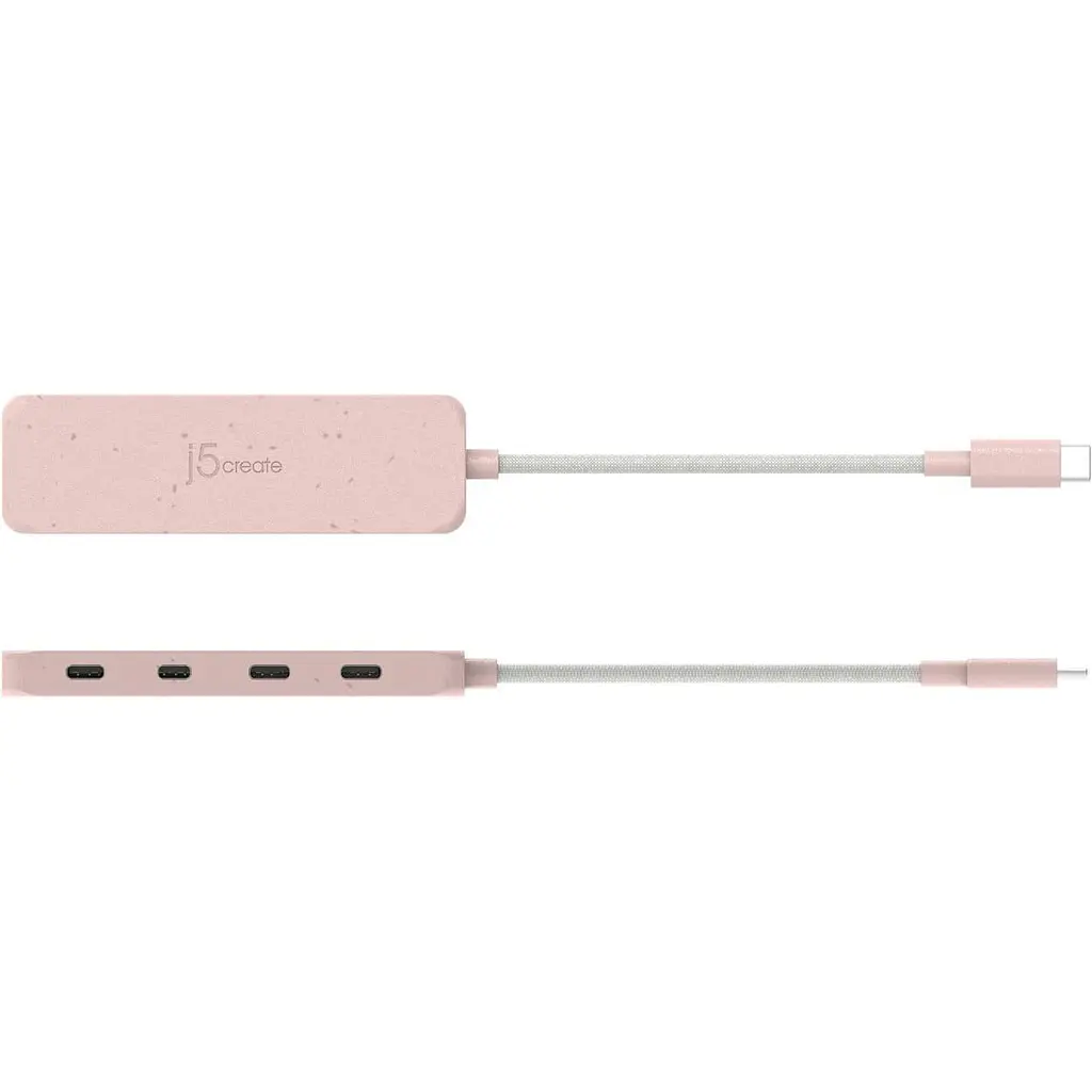 USB-хаб j5create JCH345ER-N USB-C на 4 USB-C, красный (JCH345ER-N) - фото 4